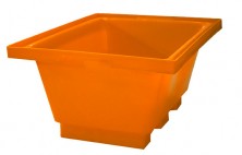 Coloured plastic mortar tubs matched to your business colours